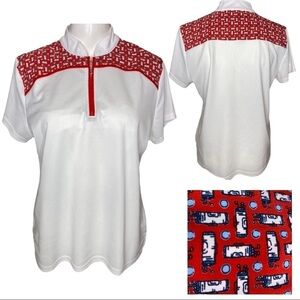 Izod Golf Shirt Size L White With Golf Design